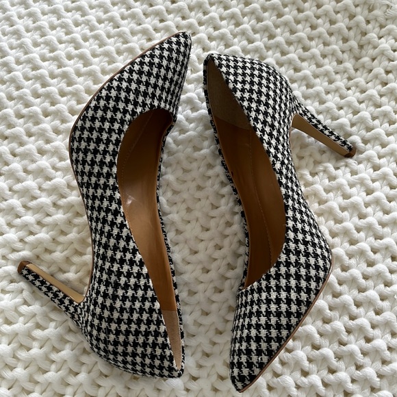 JCREW Isabelle Houndstooth Pumps 6 Retail $138 Heels - Picture 1 of 7